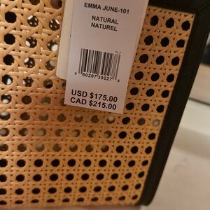 Ted Baker Women's Flo June Wicker Handbag Tote Bag, Black